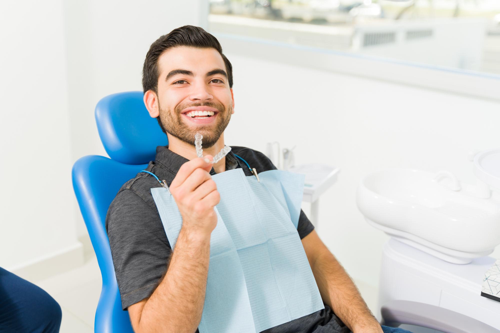 Patient beginning braces or clear aligner treatment at Noyce Orthodontics in St. Joseph, MO